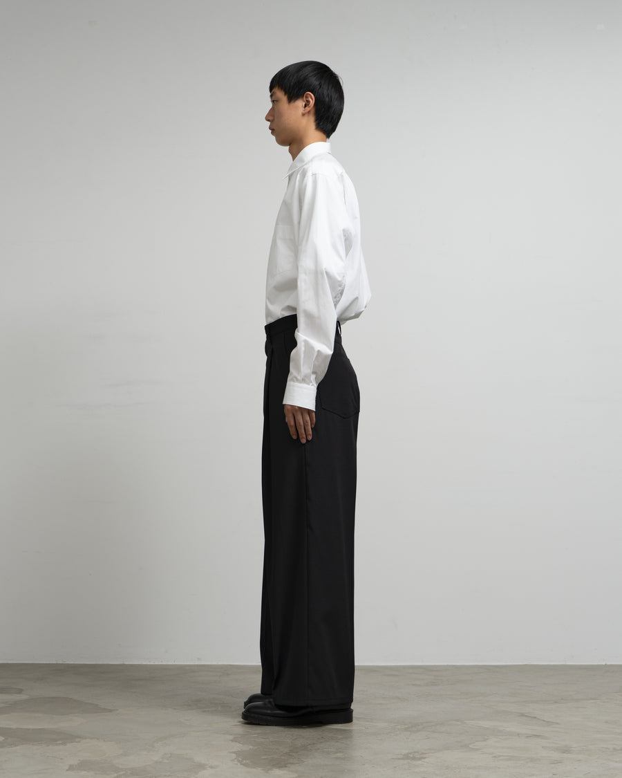 Semi Dull Oxford Wide Trousers