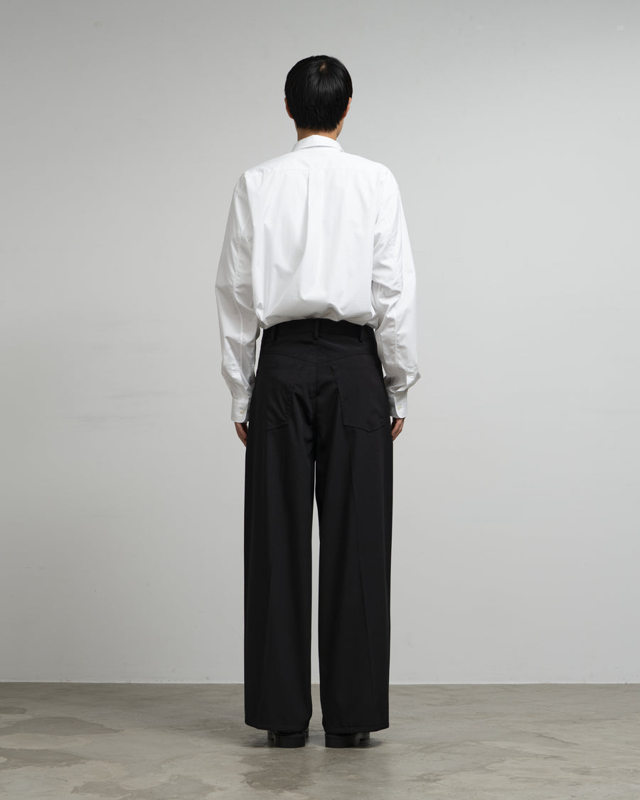 Semi Dull Oxford Wide Trousers