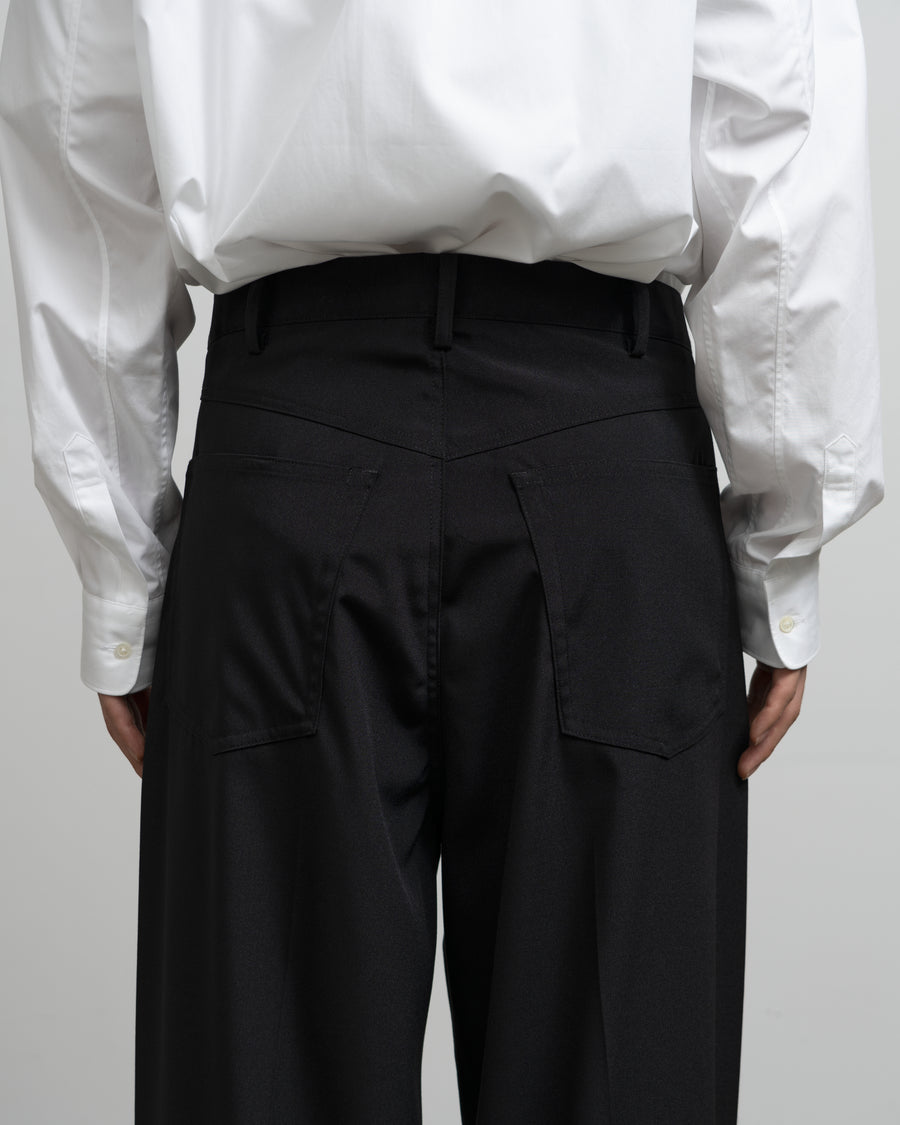 Semi Dull Oxford Wide Trousers