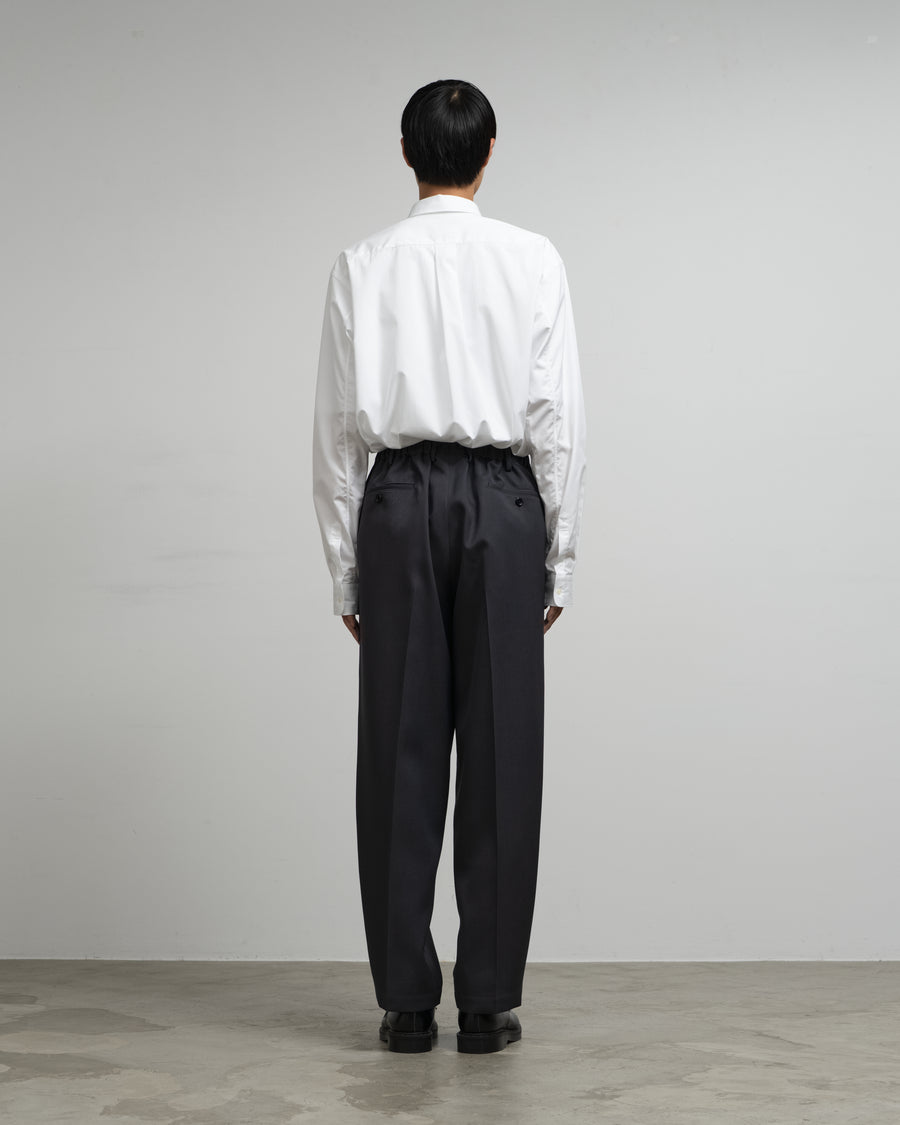 Scale Off Wool Wide Tapered Slacks