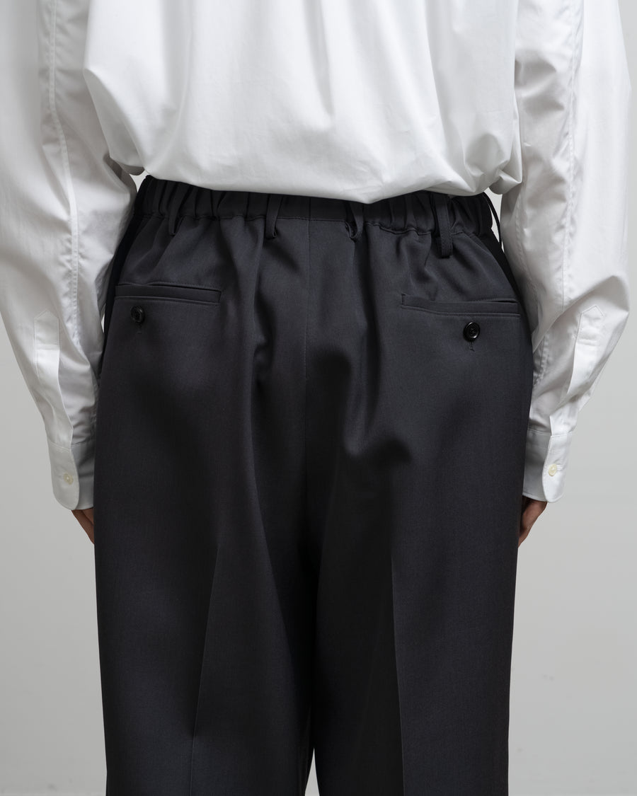 Scale Off Wool Wide Tapered Slacks