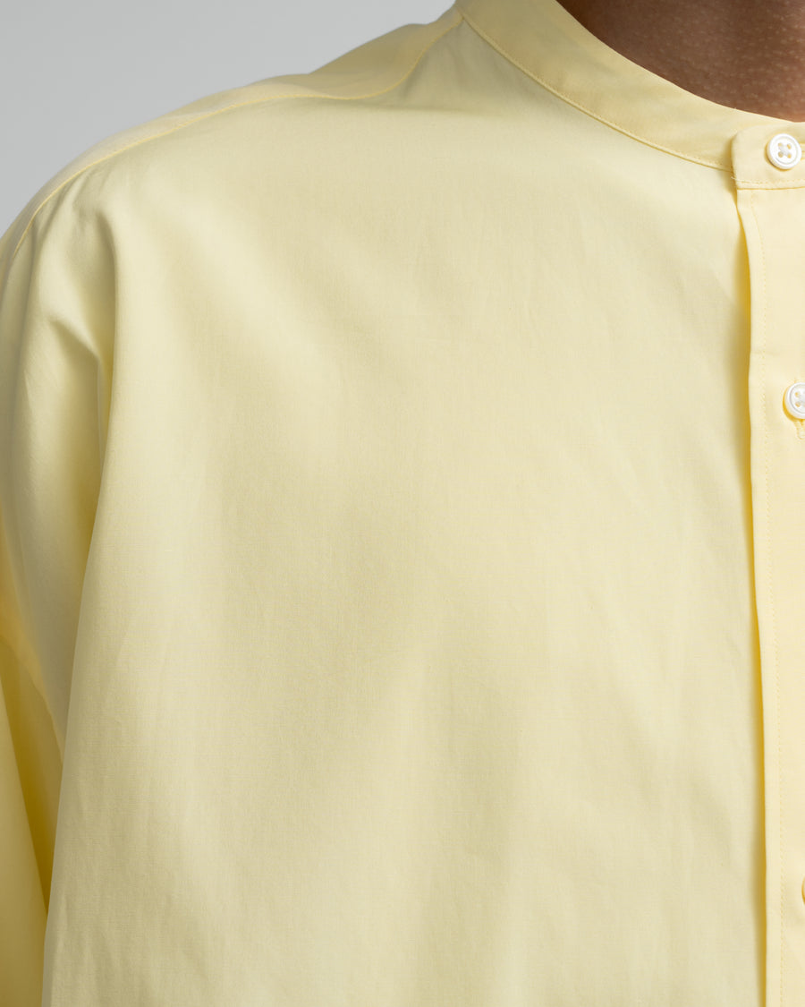 ALUMO for GP L/S Oversized Band Collar Shirt