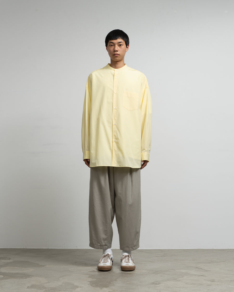 ALUMO for GP L/S Oversized Band Collar Shirt