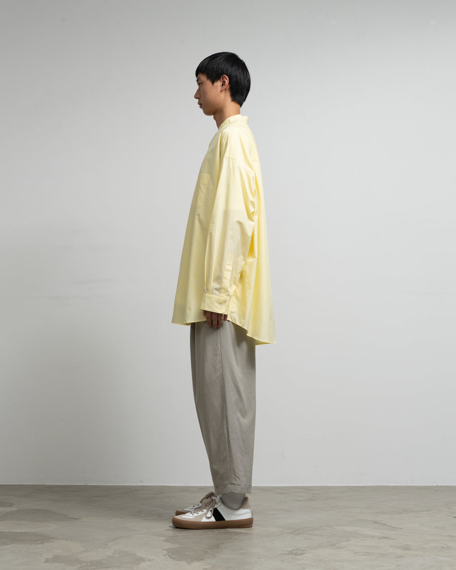 ALUMO for GP L/S Oversized Band Collar Shirt
