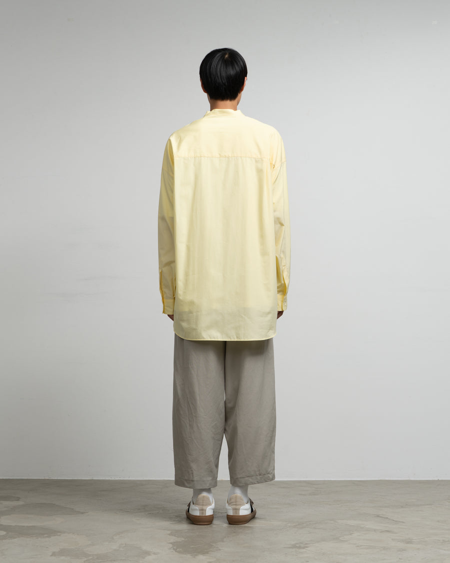 ALUMO for GP L/S Oversized Band Collar Shirt
