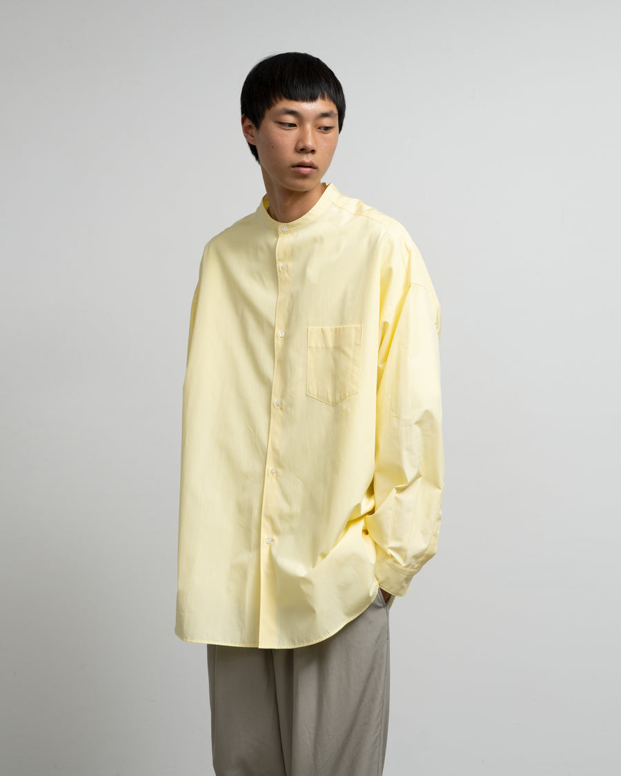 ALUMO for GP L/S Oversized Band Collar Shirt