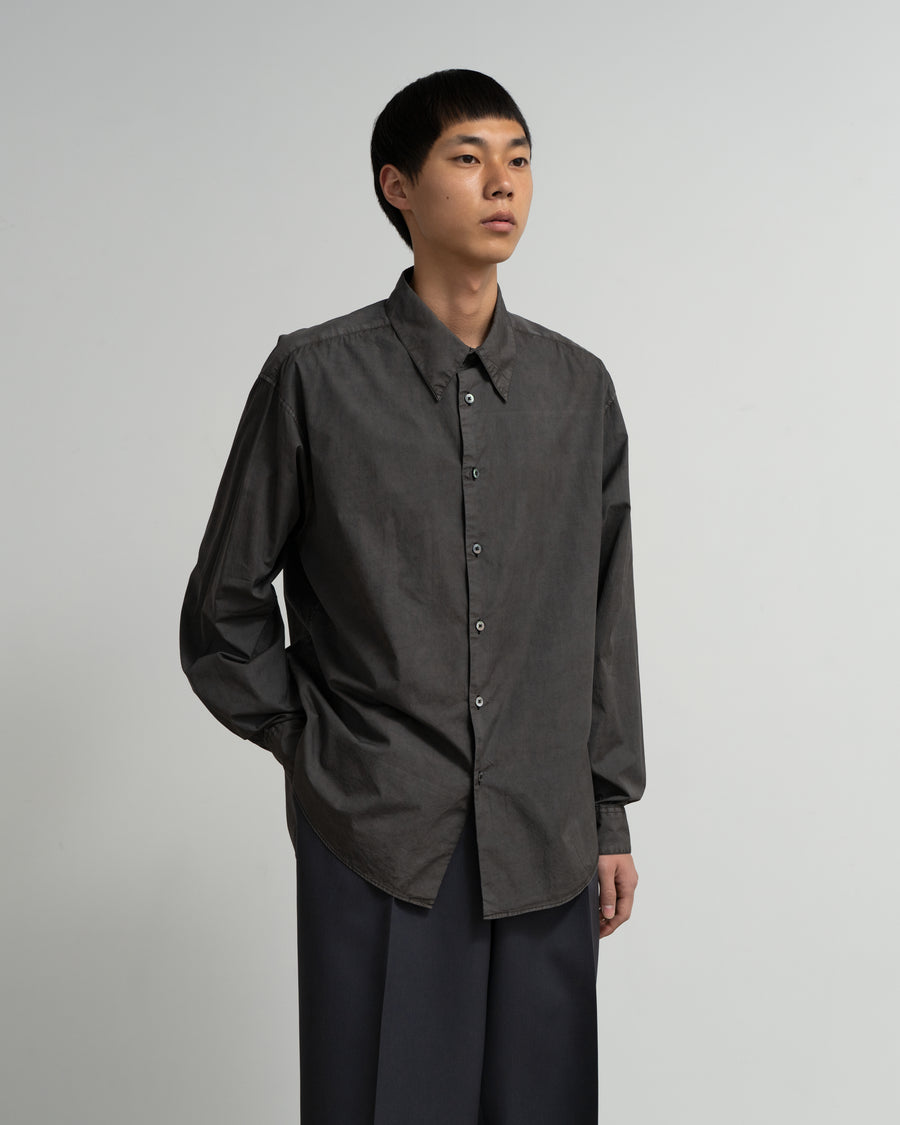 graph paper dress shirt Oxford L/S Oversized Band Collar Shirt Graphpaper