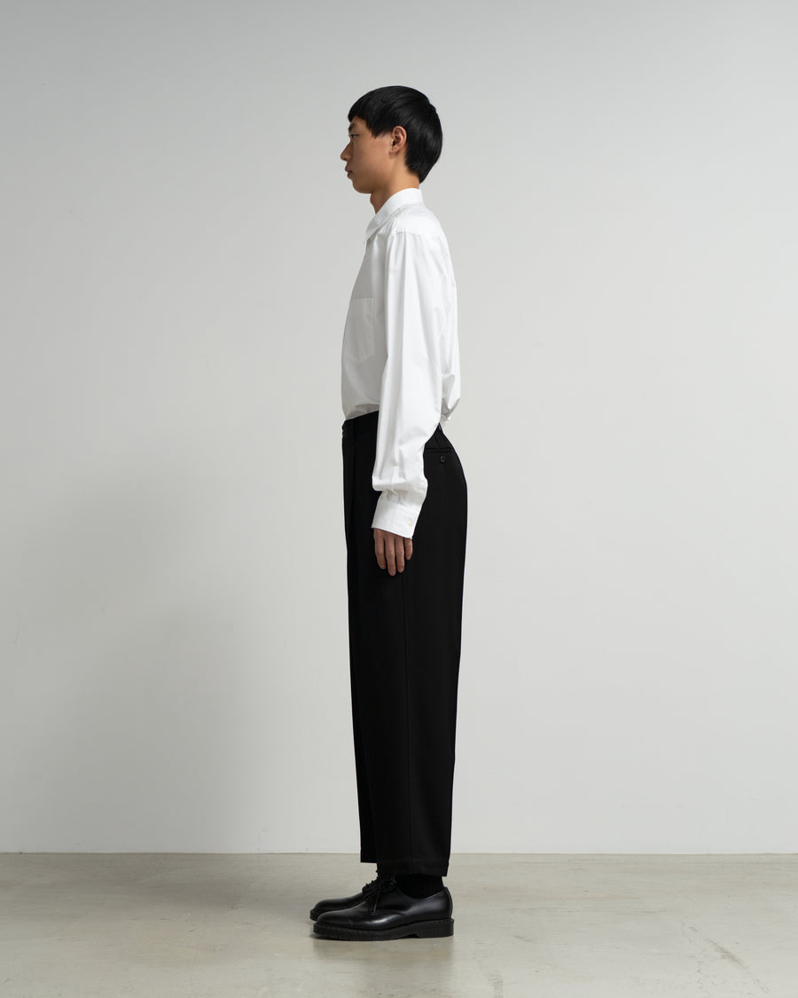 Wool Doeskin Wide Tapered Slacks – Graphpaper