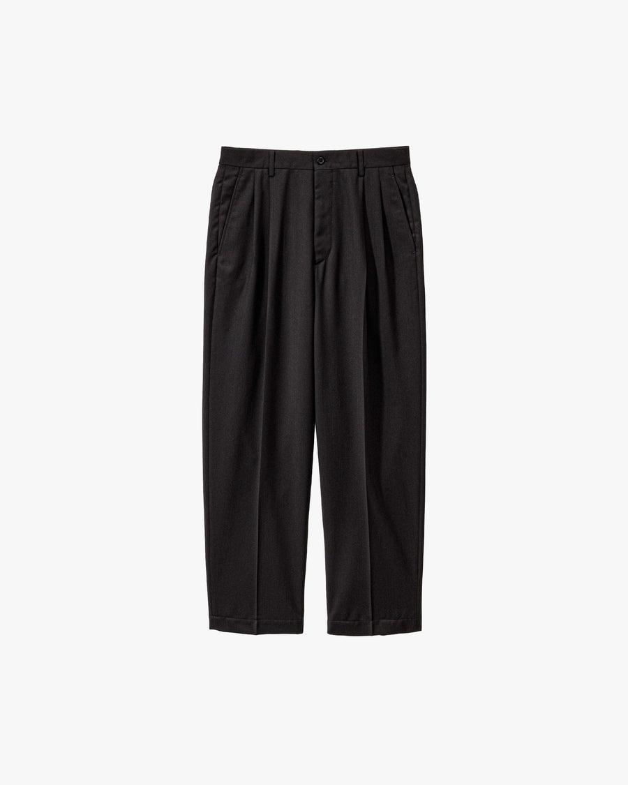 Melange Herringbone Pleated Wide Trousers – Graphpaper