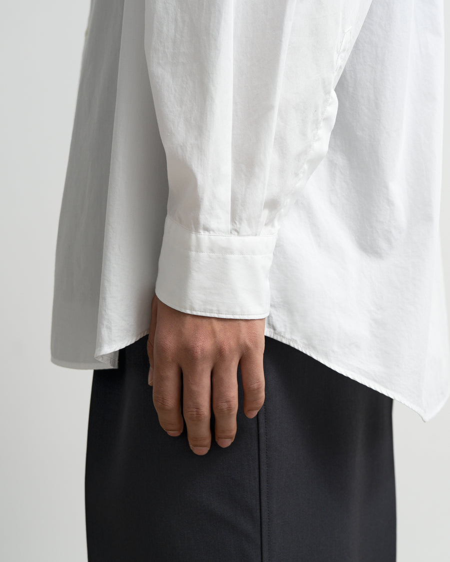 Broad L/S Oversized Band Collar Shirt – Graphpaper