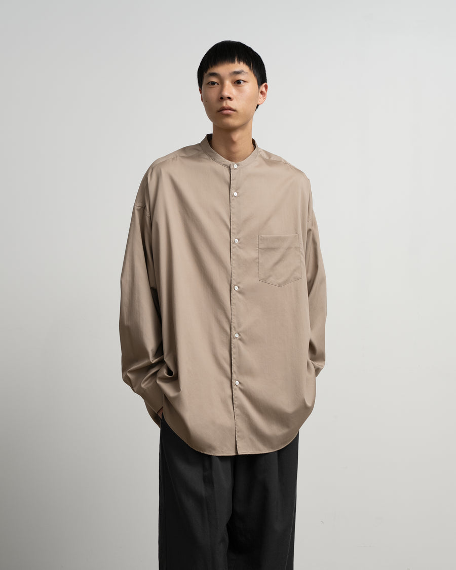 トップス Graphpaper Oversized Band Collar Shirt Silicon Poplin Oversized Band Collar Shirt – Graphpaper