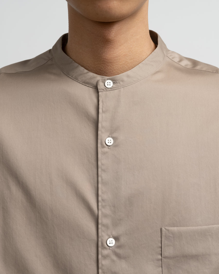 Silicon Poplin Oversized Band Collar Shirt – Graphpaper