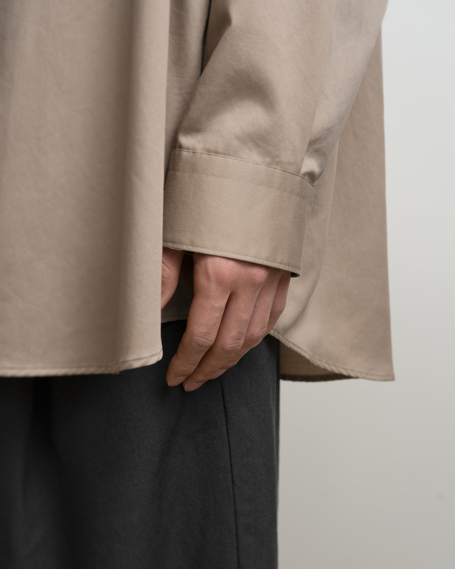 Silicon Poplin Oversized Band Collar Shirt – Graphpaper