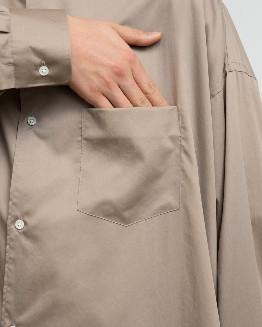 Silicon Poplin Oversized Band Collar Shirt – Graphpaper