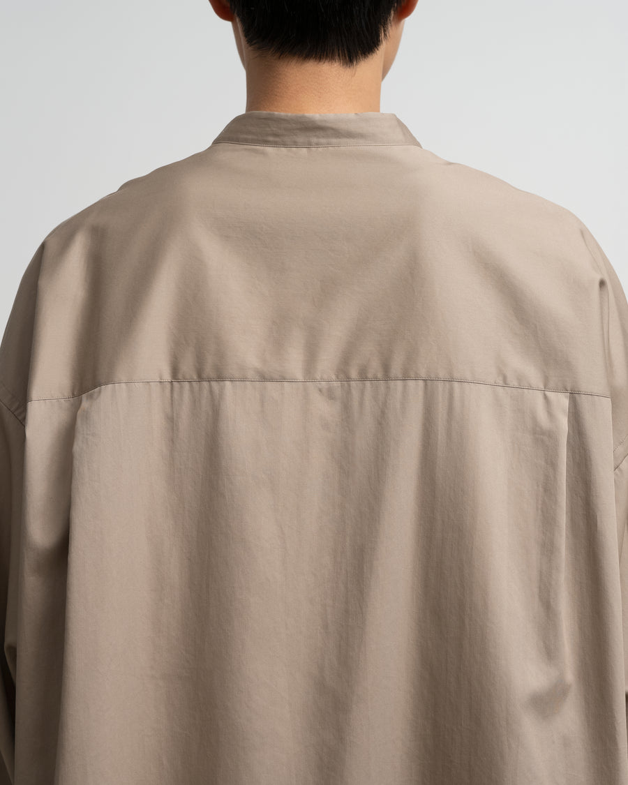 Silicon Poplin Oversized Band Collar Shirt – Graphpaper