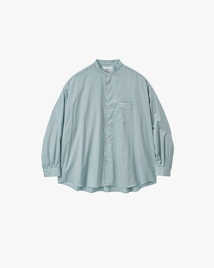 Silicon Poplin Oversized Band Collar Shirt