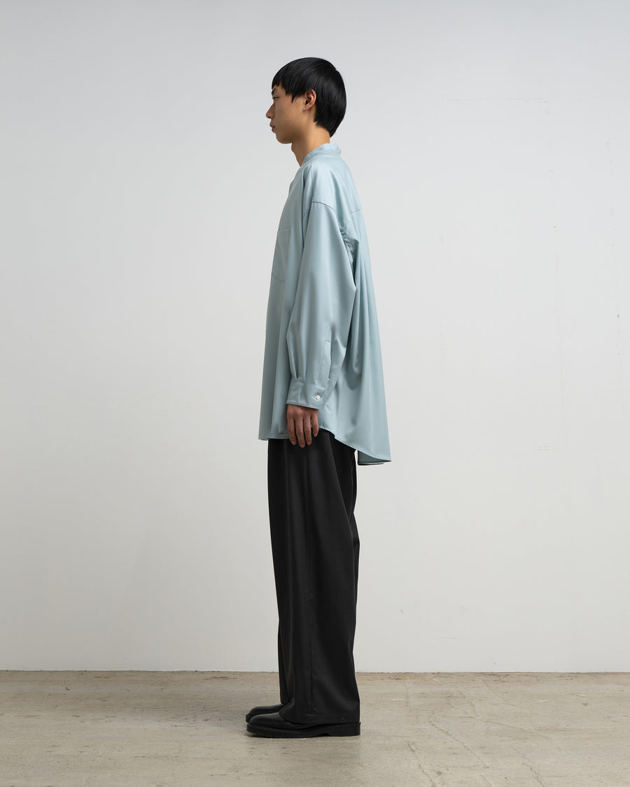 Extra Fine Wool L/S Oversized Band Collar Shirt – Graphpaper