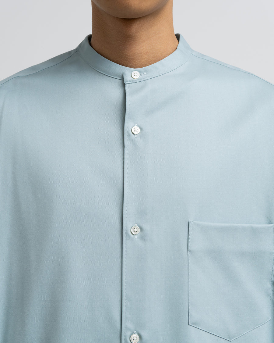 Extra Fine Wool L/S Oversized Band Collar Shirt – Graphpaper