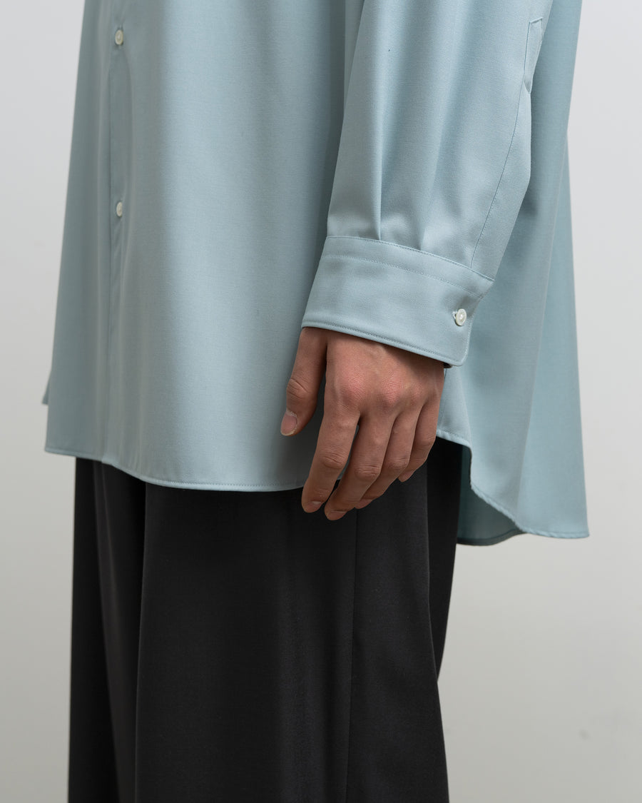 Extra Fine Wool L/S Oversized Band Collar Shirt – Graphpaper