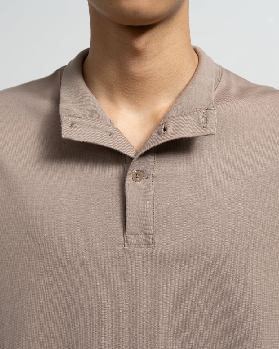 Tri Spun Cotton S/S Henley High Neck Tee – Graphpaper