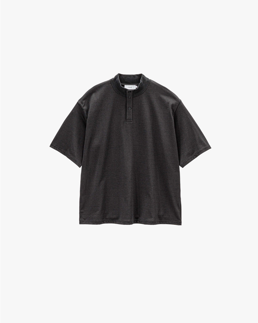 Tri Spun Cotton S/S Henley High Neck Tee – Graphpaper
