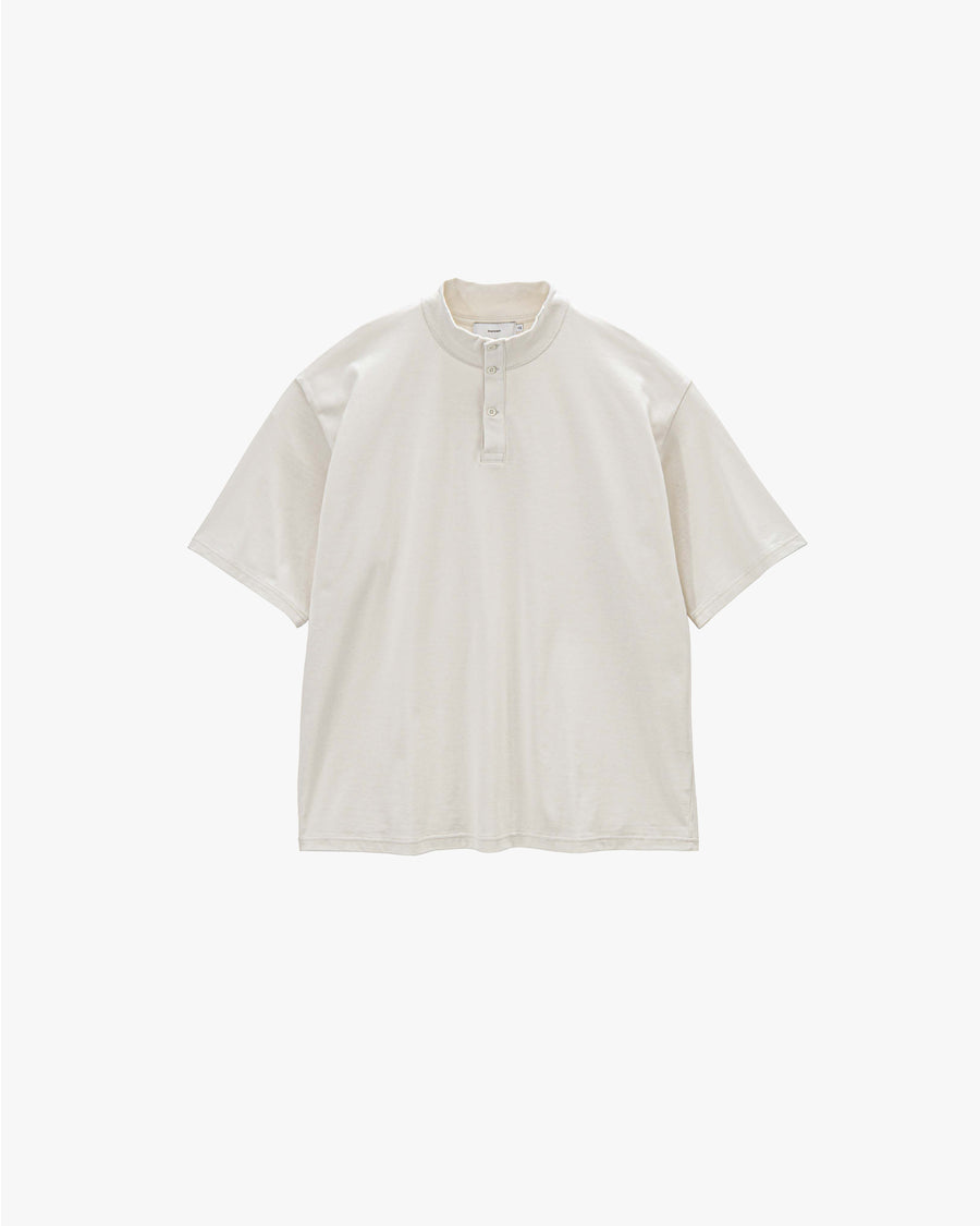 Tri Spun Cotton S/S Henley High Neck Tee – Graphpaper