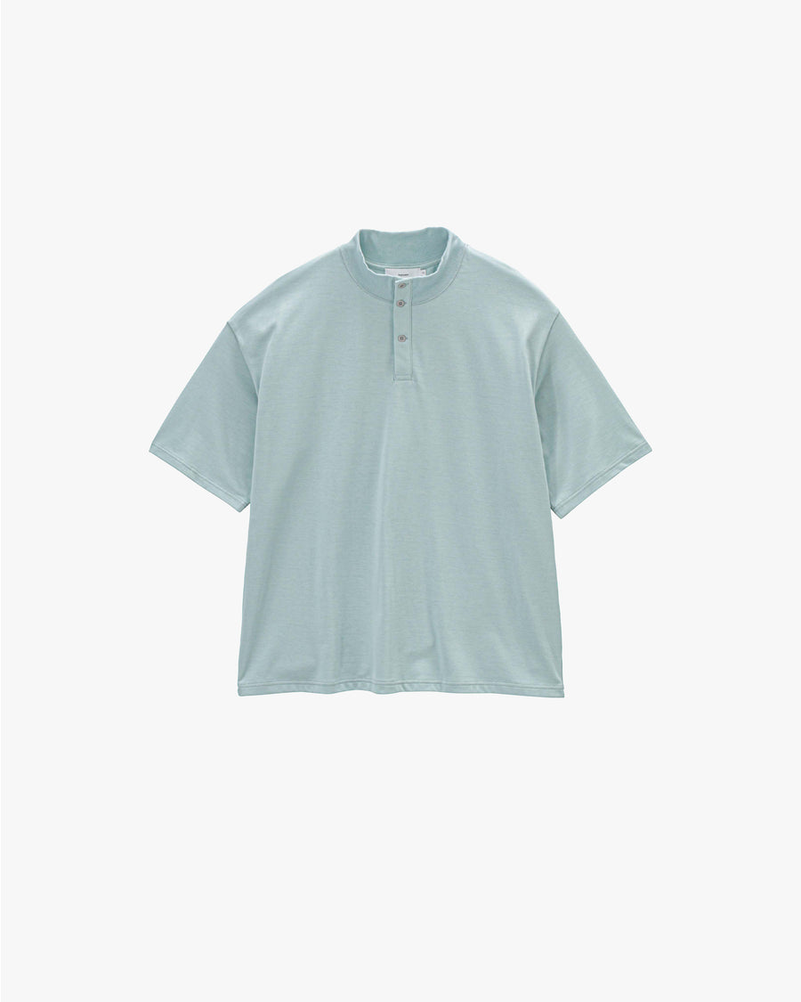 Tri Spun Cotton S/S Henley High Neck Tee – Graphpaper