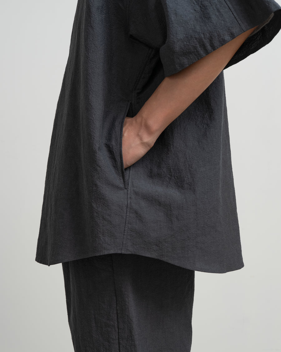 Cotton Linen Seersucker Short Sleeve Pullover Shirt – Graphpaper