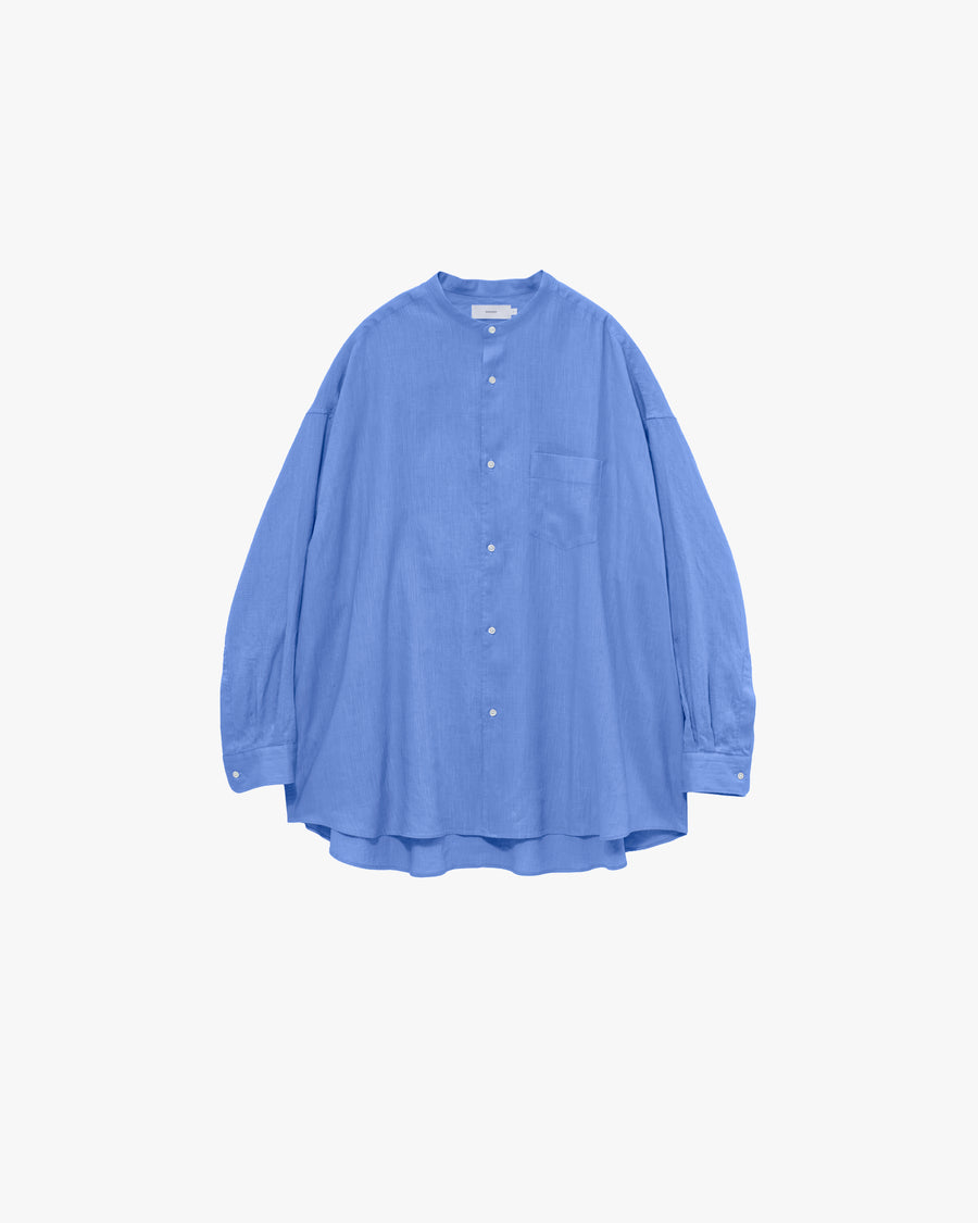 Linen L/S Oversized Band Collar Shirt – Graphpaper