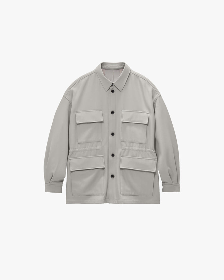 Back Satin Wool Gabardine Field Jacket