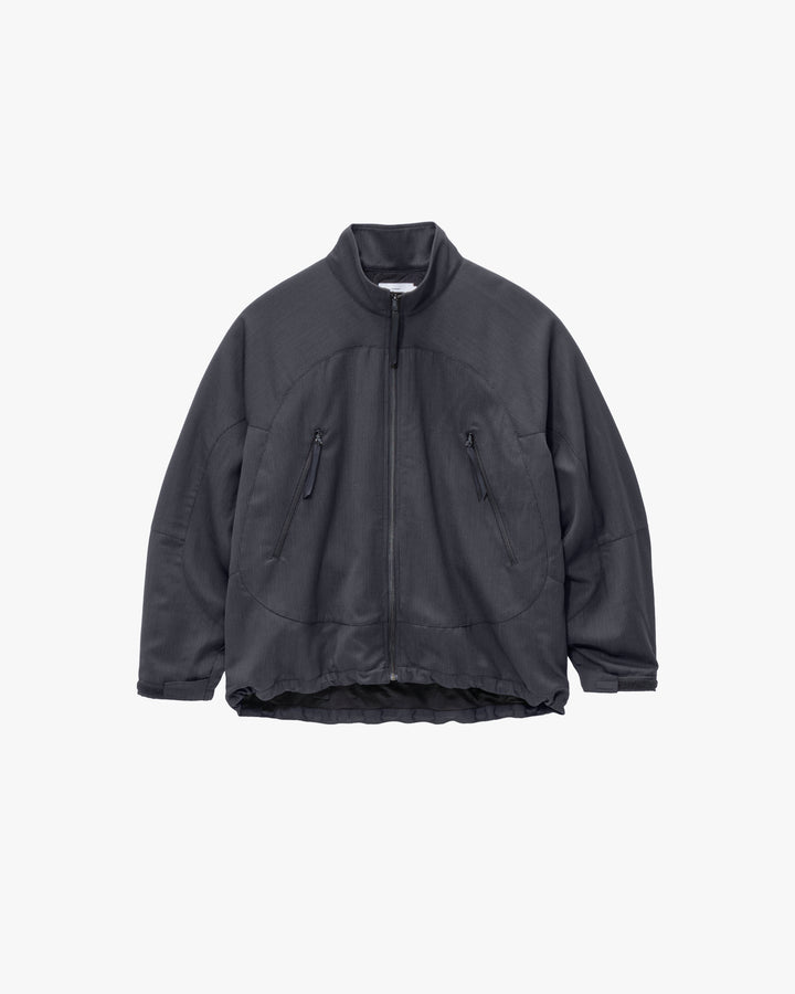 Melange Pique Zip-up Stand Collar Jacket