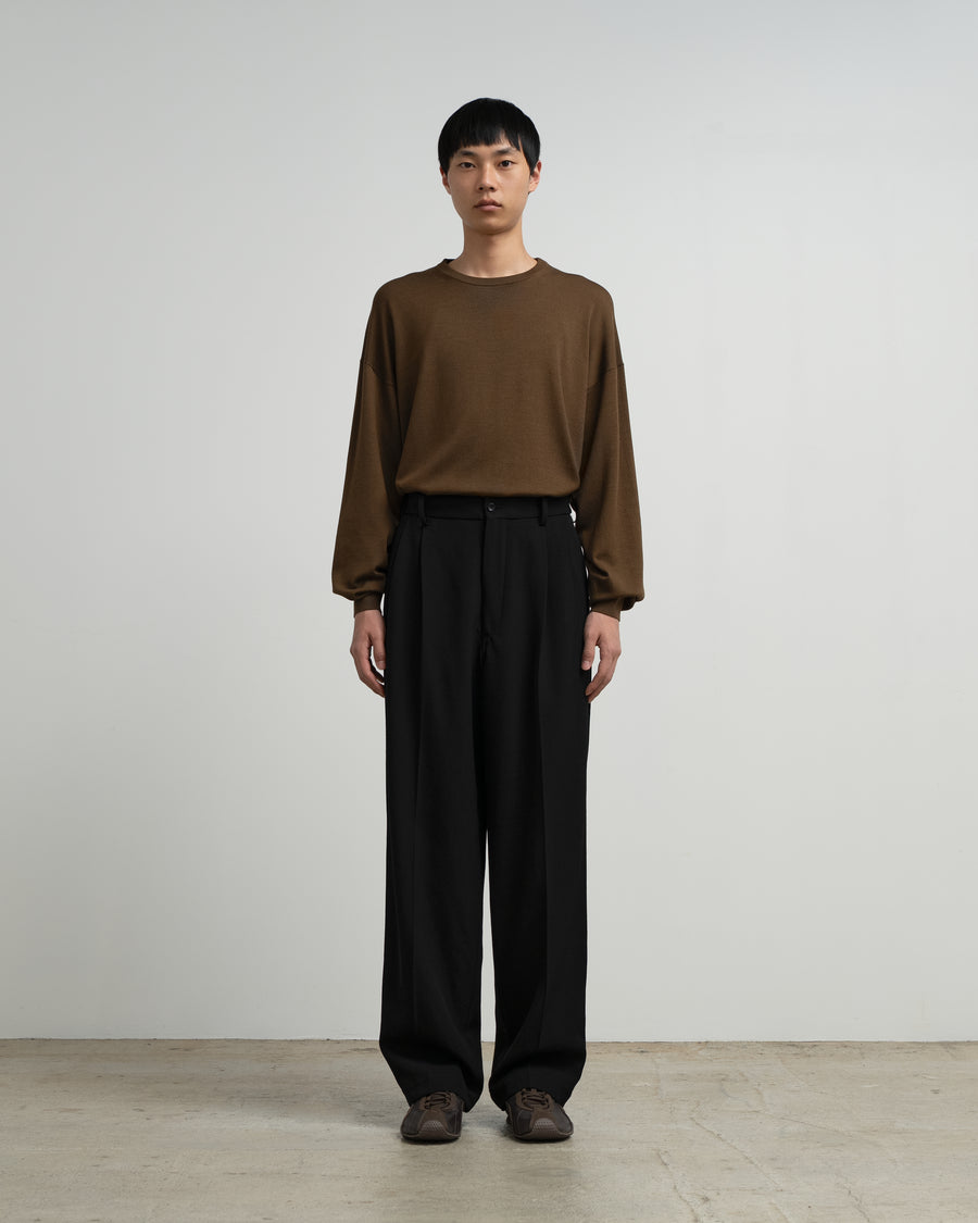 Back Satin Wool Gabardine Adjustable Trousers – Graphpaper