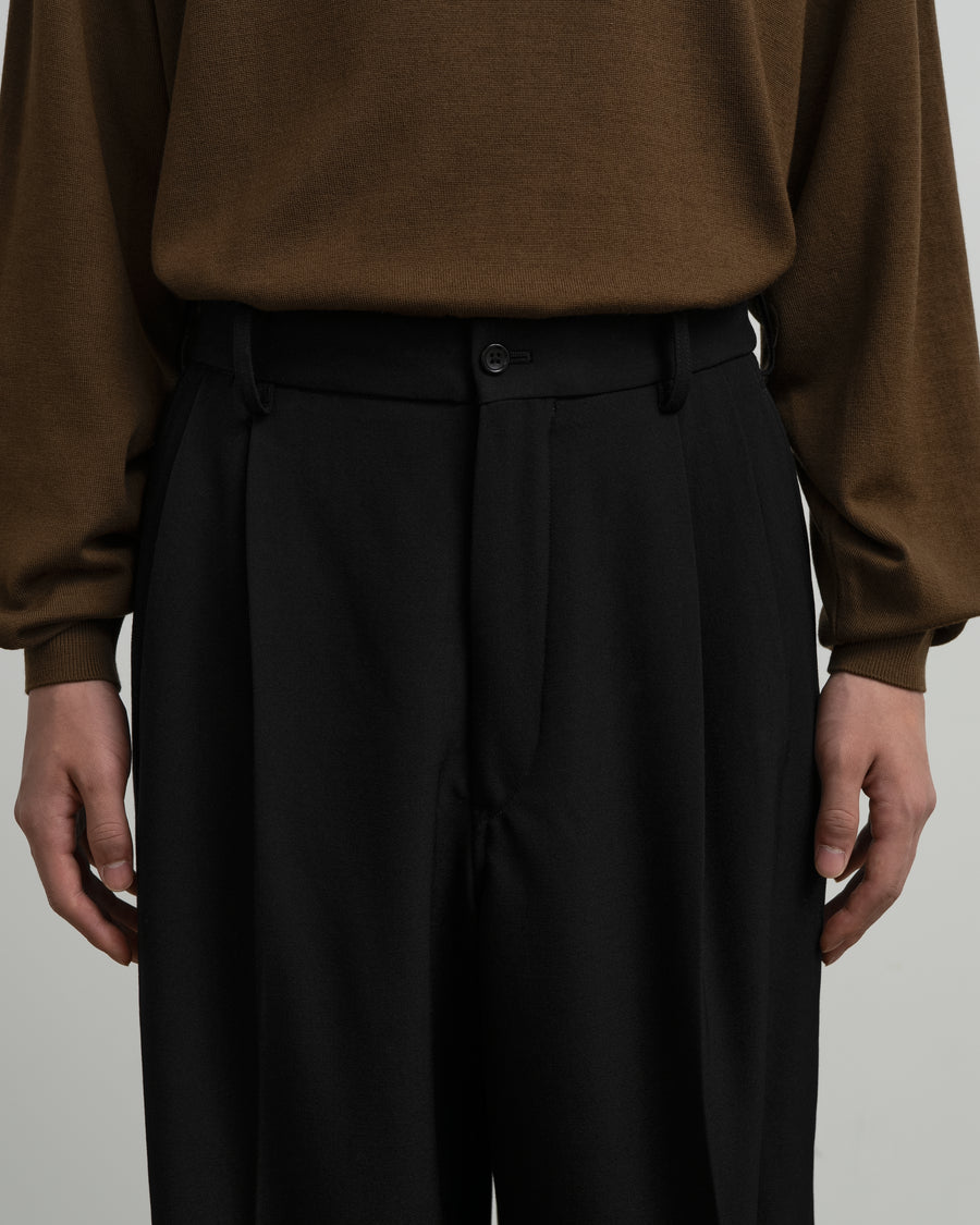 Back Satin Wool Gabardine Adjustable Trousers – Graphpaper