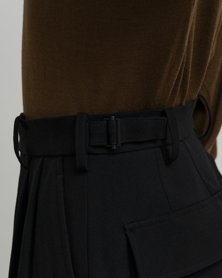 Back Satin Wool Gabardine Adjustable Trousers – Graphpaper