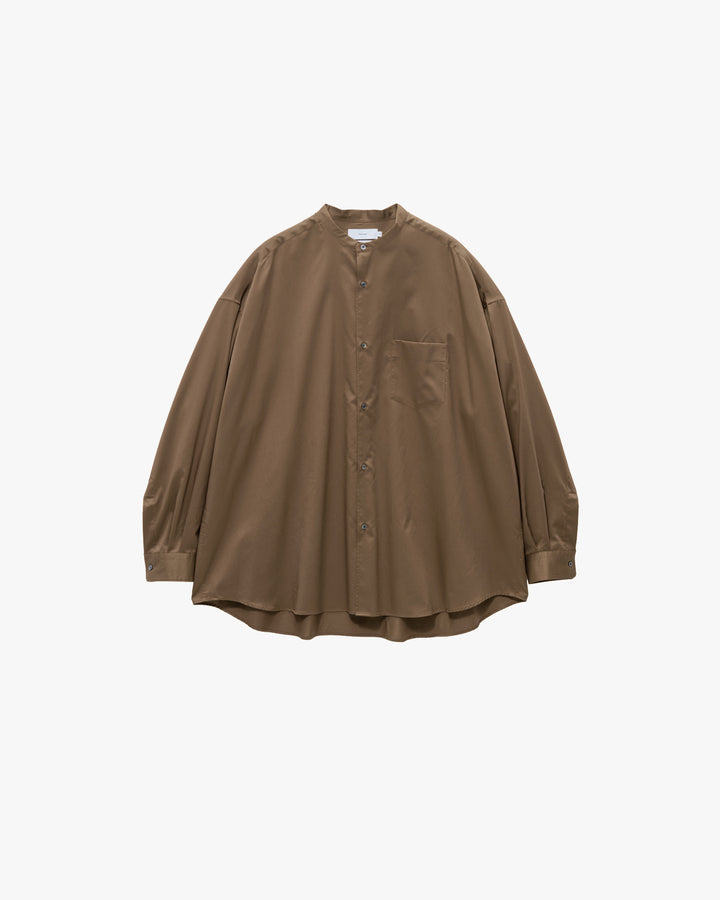 Silicon Poplin Oversized Band Collar Shirt