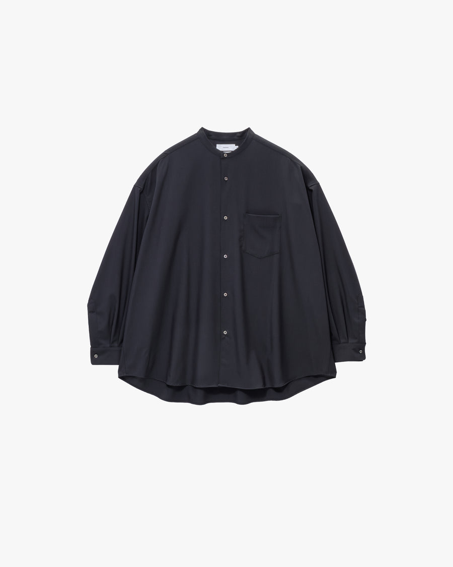 Extra Fine Wool L/S Oversized Band Collar Shirt – Graphpaper