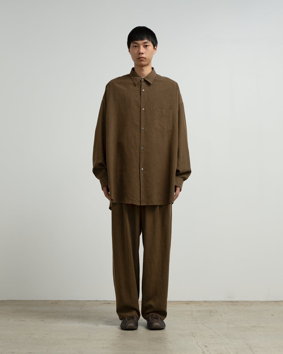 Linen Cupro L/S Oversized Regular Collar Shirt – Graphpaper