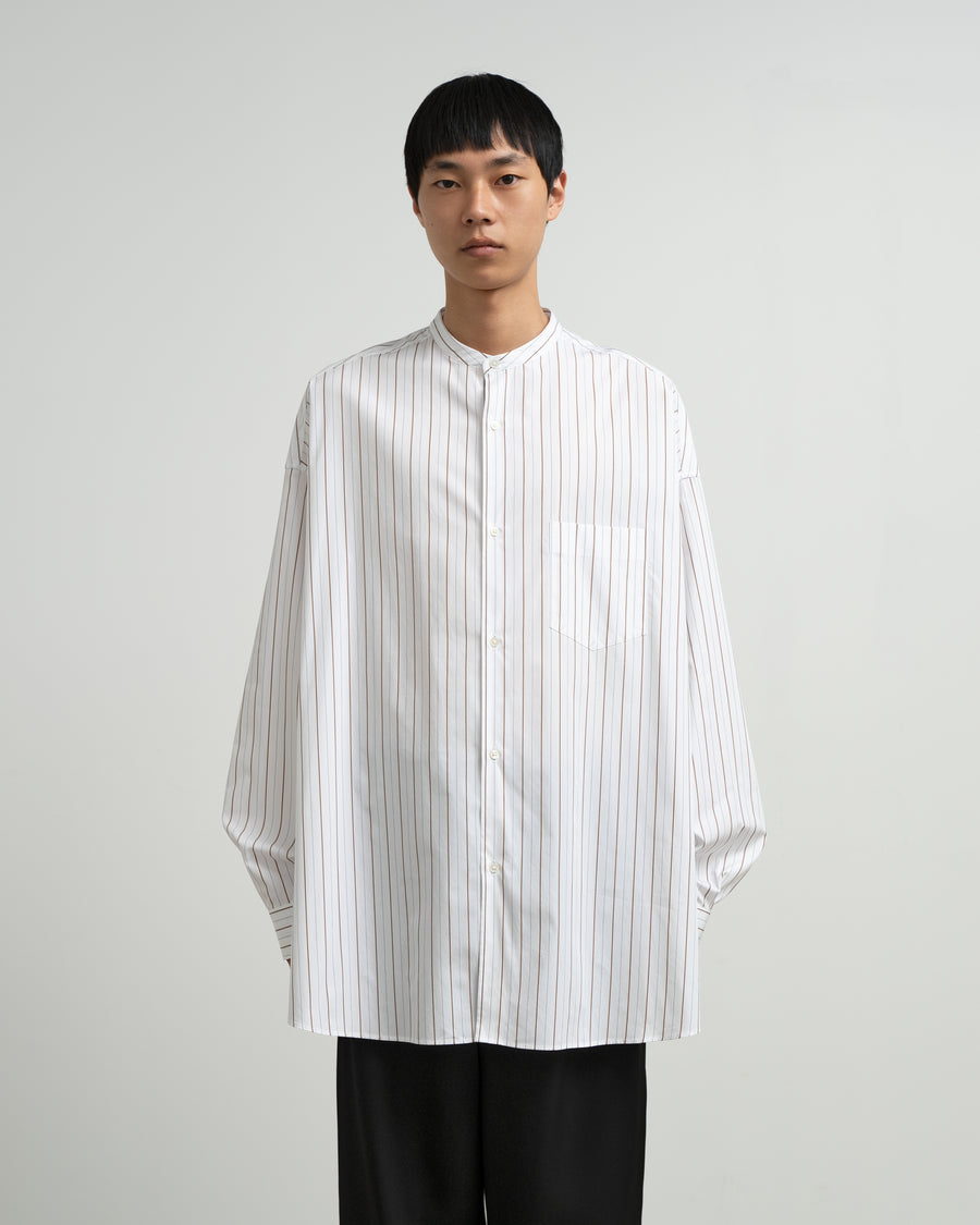 ssx2673様 SIDOGRAS Brown Stripe L/S Oversized Band Collar Shirt – Graphpaper
