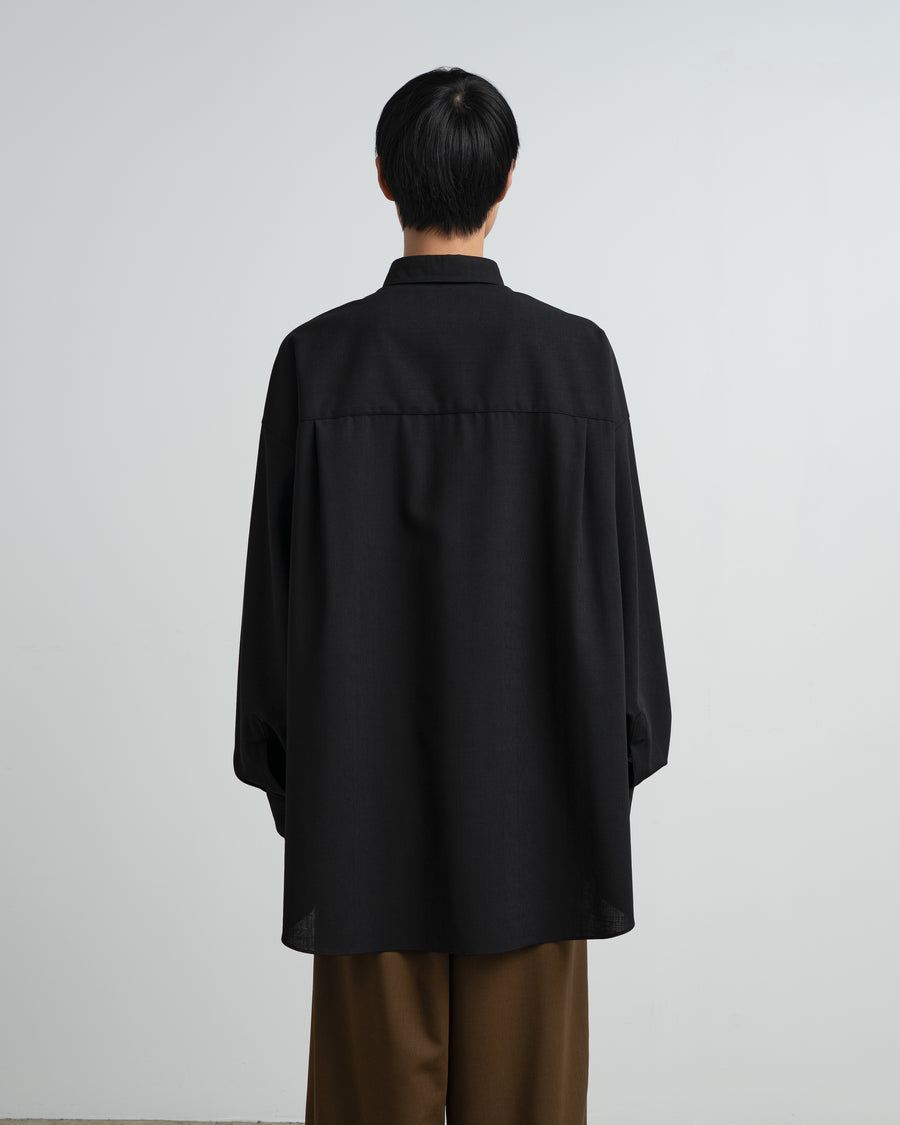 Wool Hopsack L/S Oversized Regular Collar Shirt – Graphpaper