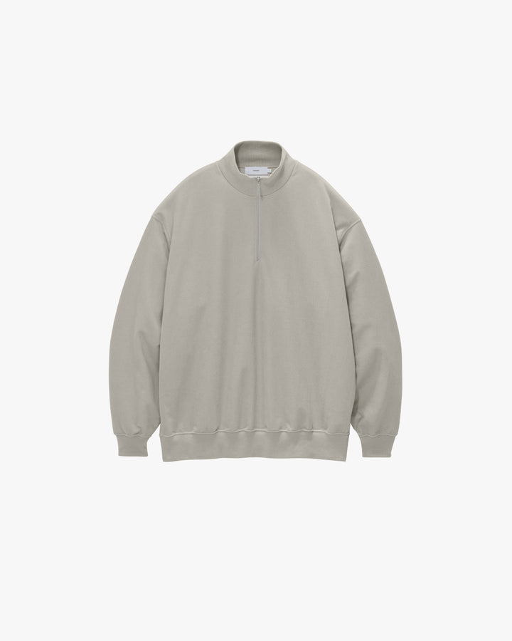 Pique Velour Jersey Half Zip Sweatshirt