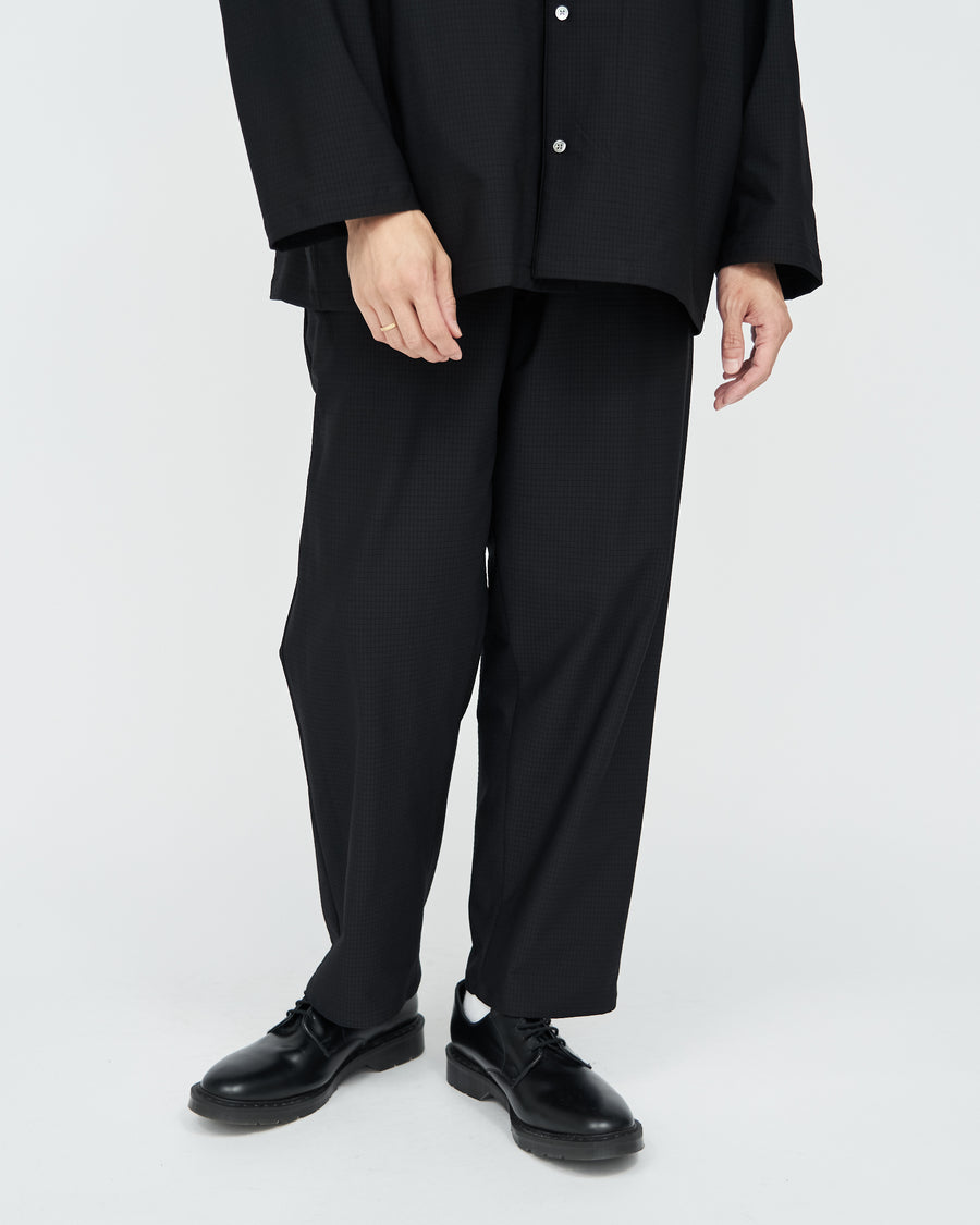 Ripple Jersey Slim Waisted Wide Tapered Chef Pants