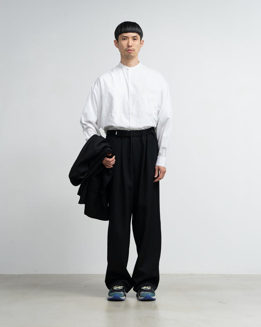 Scale Off Wool Wide Chef Pantsパンツ - スラックス