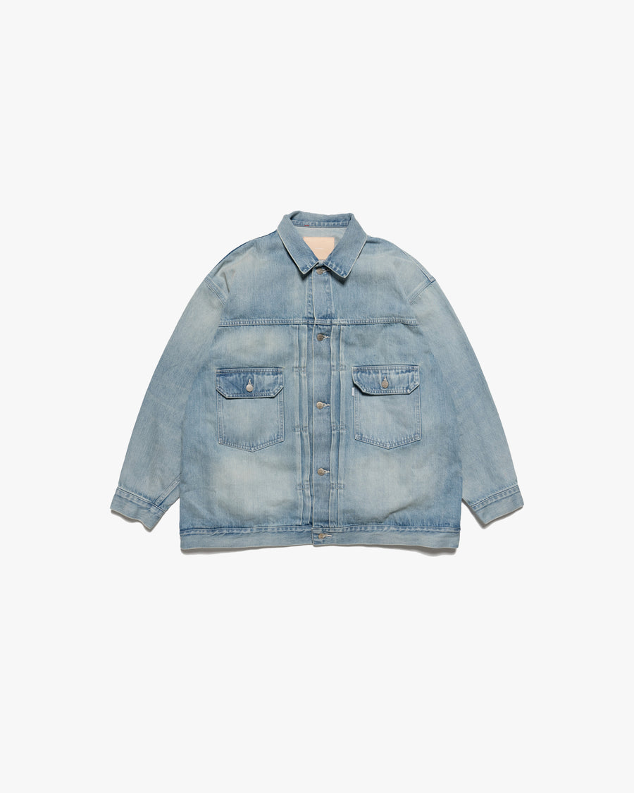 Selvage Denim Jacket-LIGHT FADE-