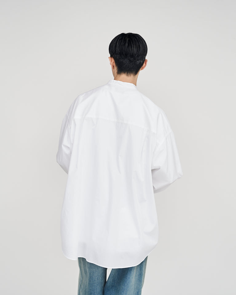 Broad L/S Oversized Band Collar Shirt – Graphpaper