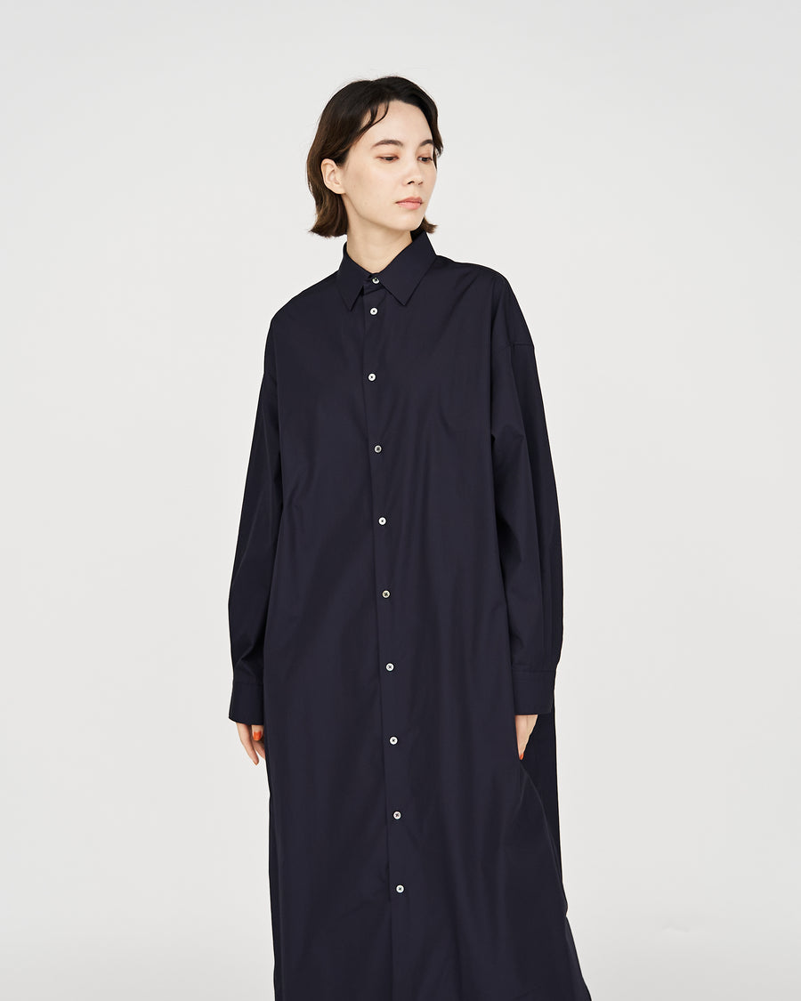 High Count Broad Oversized Regular Collar Shirt Dress