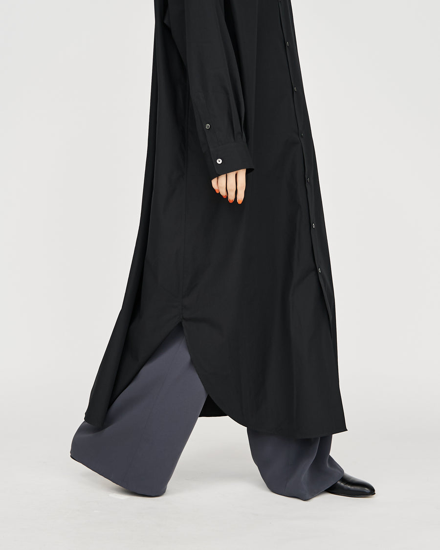 High Count Broad Oversized Regular Collar Shirt Dress