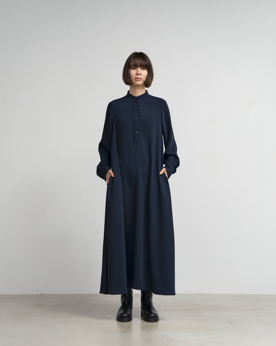 Graphpaper Satin band collar dress 黒 XSレディース