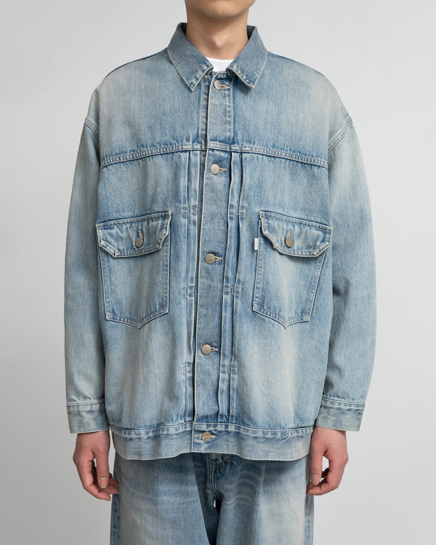 Selvage Denim Jacket-LIGHT FADE-