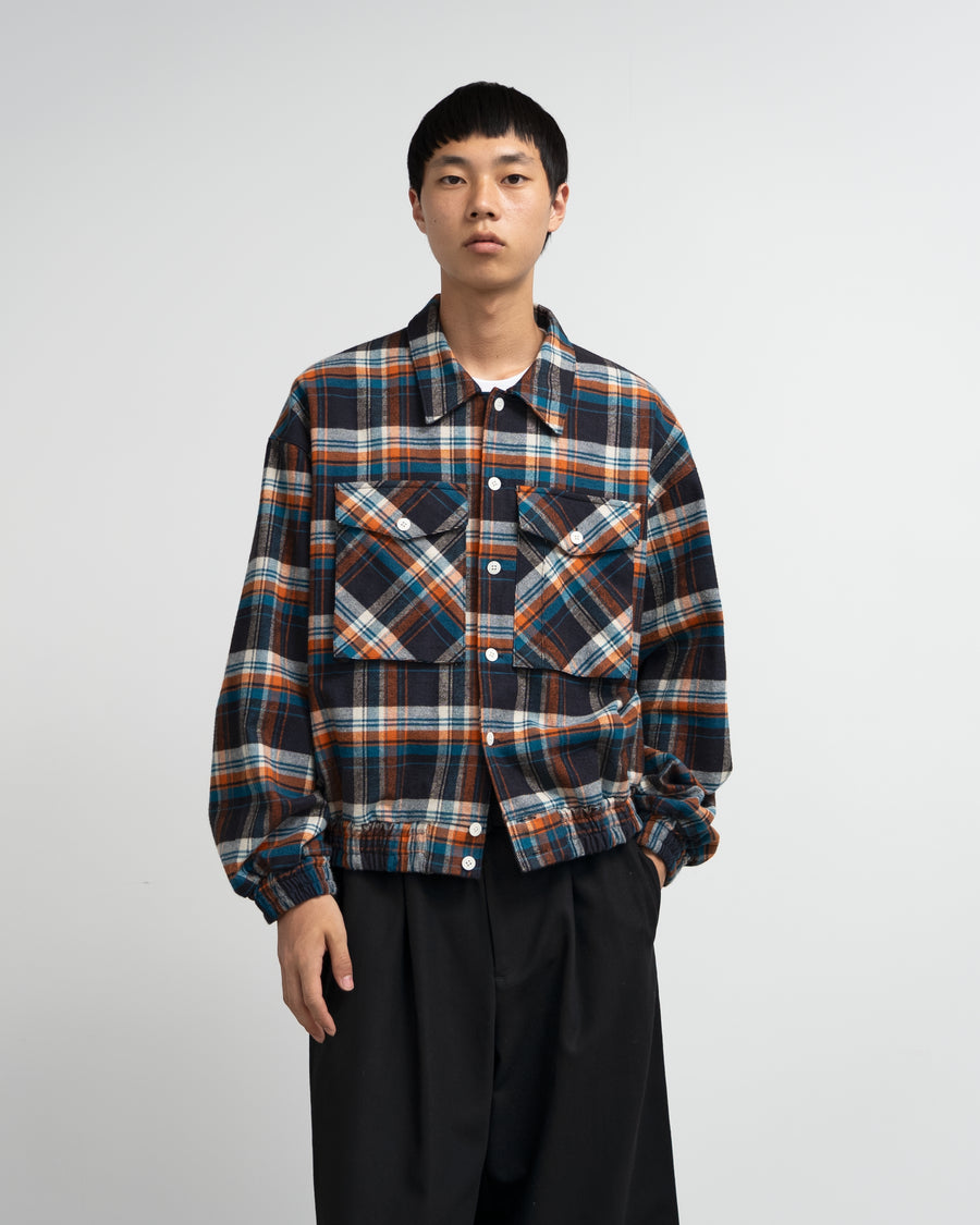 Check shirt blouson