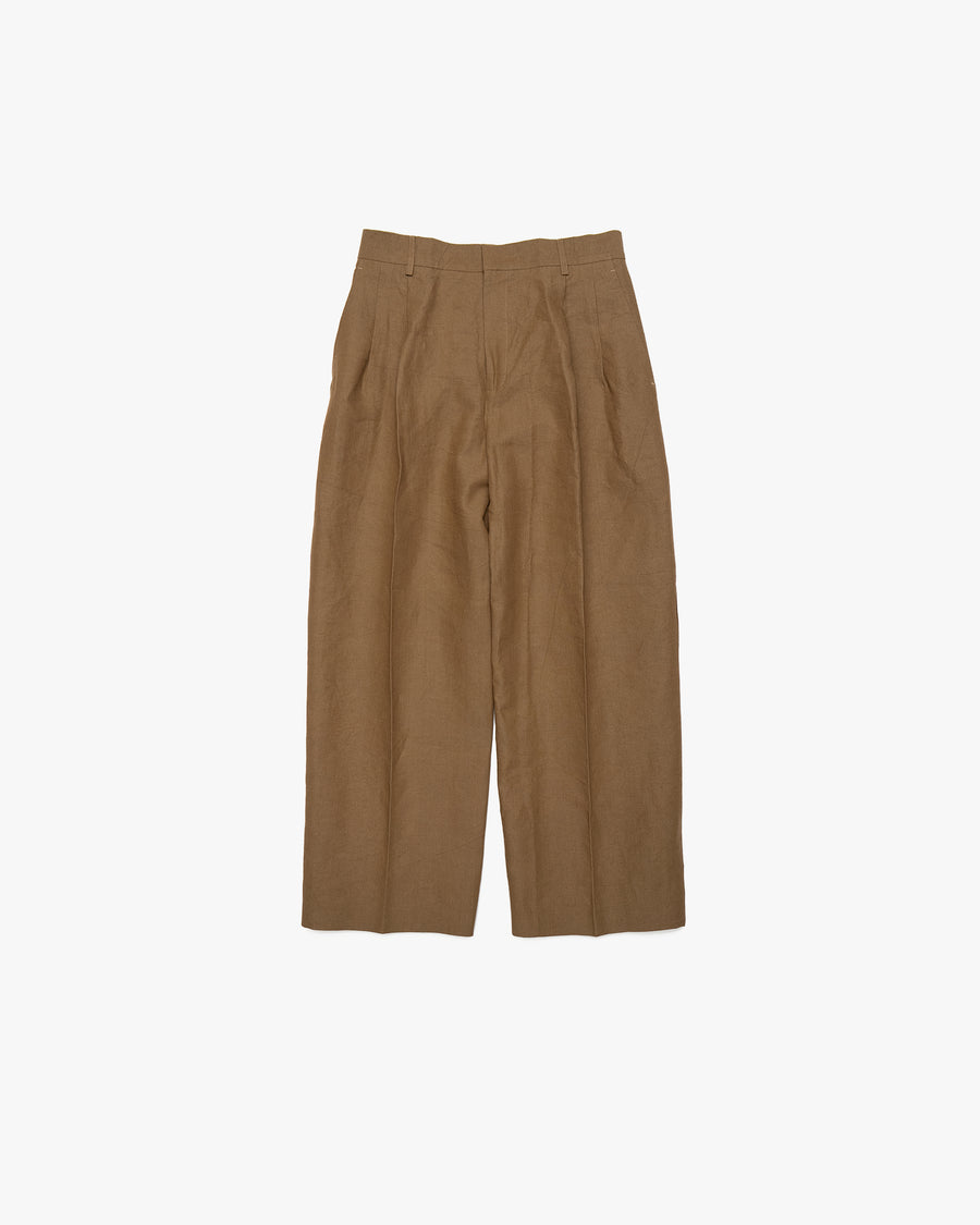 DOUBLE PLEATED WIDE TROUSERS